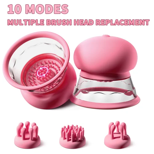 10 Mode Nipples Stimulation vacuum Sucker Rotation Vibrations 2Pcs Female Suctions Cup Oscillator Couple Adult Sex Toys For Wome